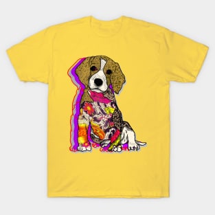 tattoo cute dog in pop look T-Shirt